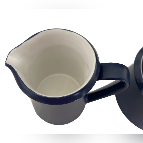 Vintage MCM Blueberry Blue Mexicana by Ben Seibel, MIKASA, Creamer & Sugar set - Picture 6 of 14